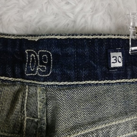 D9 District 9 Womens Jeans Turner Curvy Boot Blue Denim Jeweled Dark Wash 30 New - Picture 12 of 16